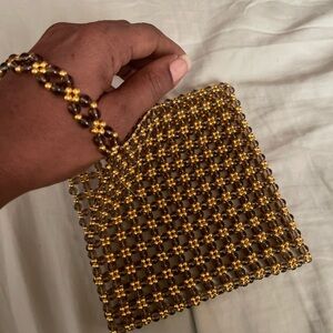 Beaded Clutch with Bracelet